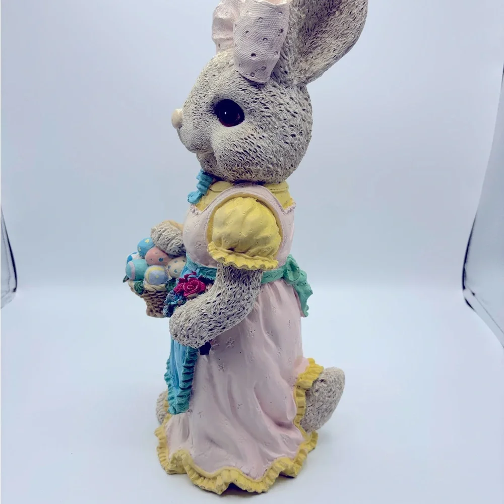 Charming Bunny Figurine with Basket